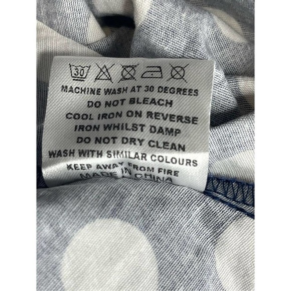 Lindy Bop Womens Vintage 50's Darcy Swing Party Dress Blue White Polka Dots SZ 2 - Picture 7 of 7